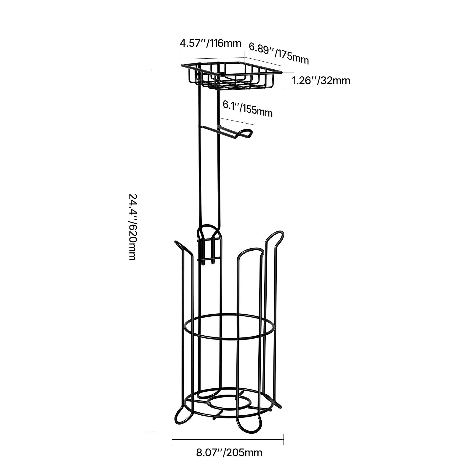 4.57"/116mm  
6.89"/175mm  
1.26"/32mm  
6.1"/155mm  
24.4"/620mm  
8.07"/205mm