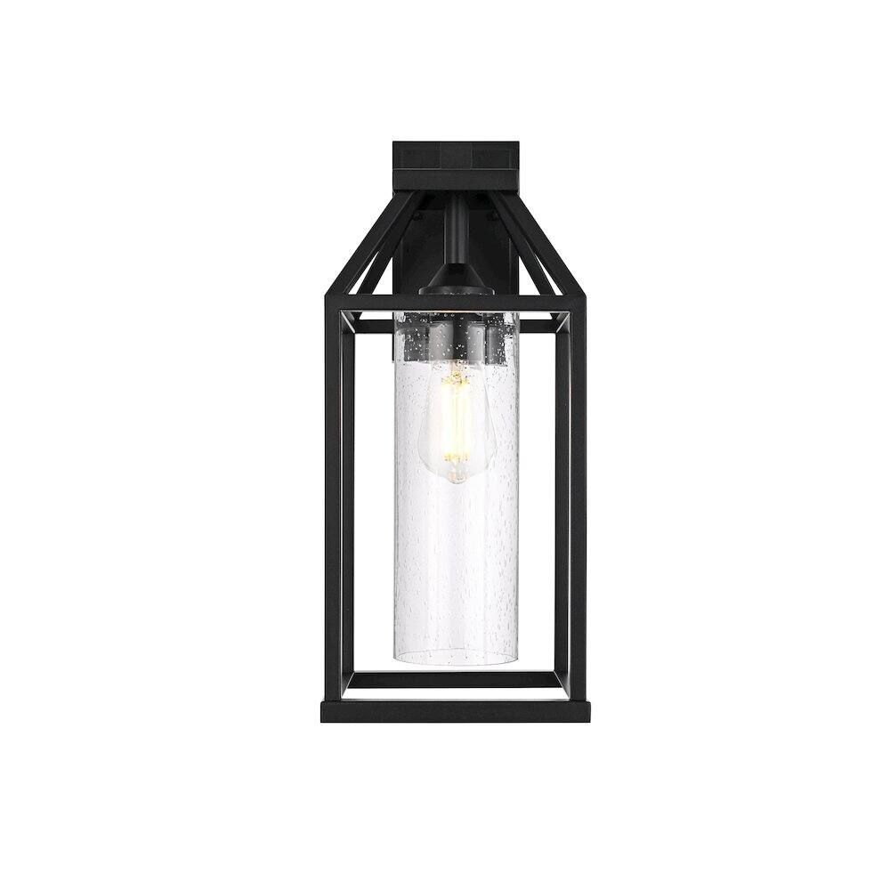 Back. Elegant Lighting - Zora 19 inch Outdoor Wall sconce in Black - Black And Clear.
