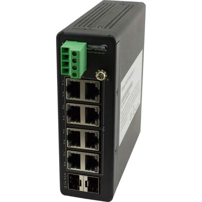 Transition Networks - SISTP1040382LRT Gigabit Ethernet PoE+ Switch - Multicolor