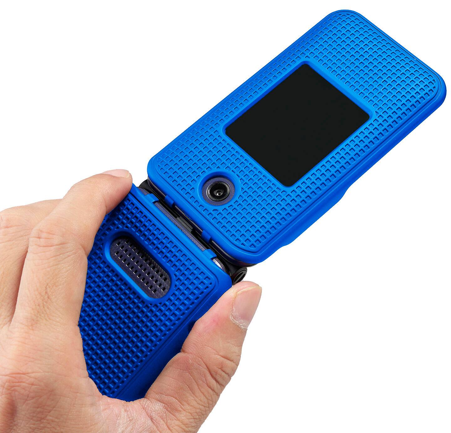Alt View 5. Nakedcellphone - Case and Belt Clip Holster for Cingular Flip IV, Cricket Debut - Blue.