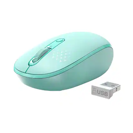 Front. Stock Preferred - Portable Wireless Mouse 2.4GHz Silent Optical USB Mint - Mint.