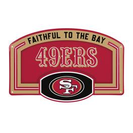 Evergreen Enterprises - San Francisco 49ers 11" x 17" Embossed USA Steel Buckle Wall Sign - Multicolor