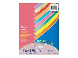 Pacon - Array 65 lb. Cardstock Paper, 8.5" x 11", 250 Sheets/Pack (101199) - Assorted Colors