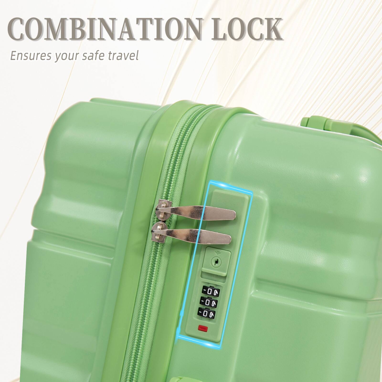 COMBINATION LOCK  
Ensures your safe travel