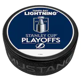 Mustang Drinkware - Tampa Bay Lightning 2023 Stanley Cup Playoffs Hockey Puck - Blue