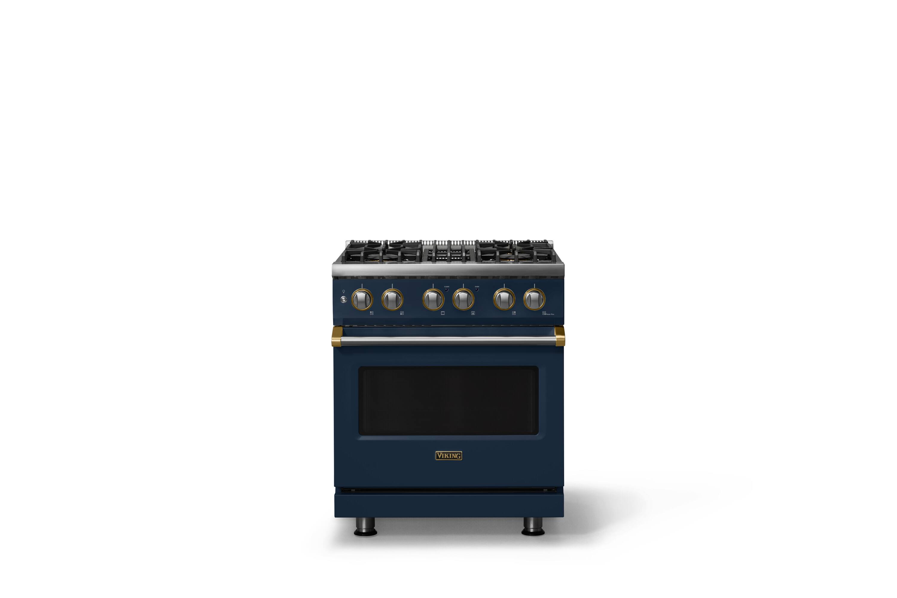 Viking - Pro 5 Series 4.7 Cu. Ft. Freestanding Sealed 4 Burner DF Convection Range - Slate Blue w. Brushed Brass Trim - Slate Blue price history on PriceWatchPro