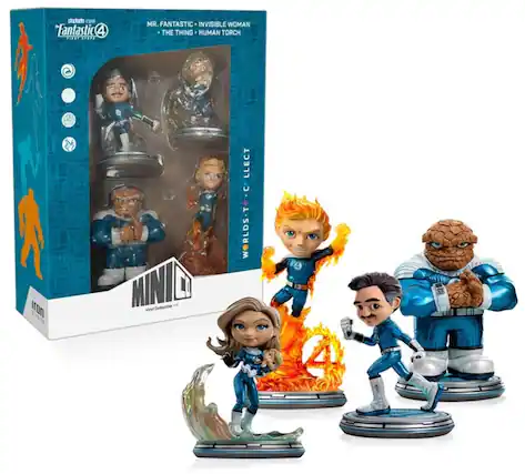Fantastic 4
Mr. Fantastic, Invisible Woman, The Thing, Human Torch
World's 1st Collect
Mini Vinyl Collectibles
Iron Mini