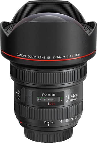 Canon - EF 11-24mm f/4L USM Wide Angle Zoom Lens - Black - Larger Front