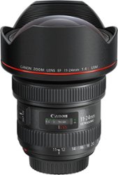 EF11-24mm F4L USM Wide Angle Zoom Lens for Canon EOS DSLR Cameras - Black - Front_Zoom