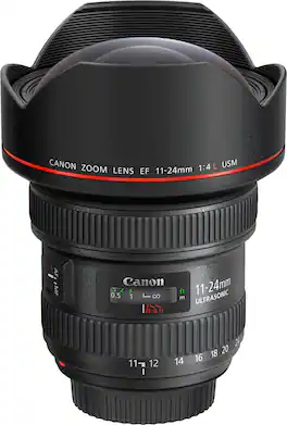 Canon - EF11-24mm F4L USM Wide Angle Zoom Lens for EOS DSLR Cameras - Black