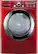 Front Standard. LG - SteamDryer 7.3 Cu. Ft. 9-Cycle Ultra-Large Capacity Steam Electric Dryer - Wild Cherry Red.