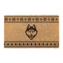 Jardine - UConn Huskies 18" x 30" Holiday Coir Doormat - Brown