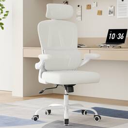 Forest'nSky - Ergonomic Office Chair with Headrest & Lumbar Support, High Back Swivel Desk Chair for Home Office - Beige