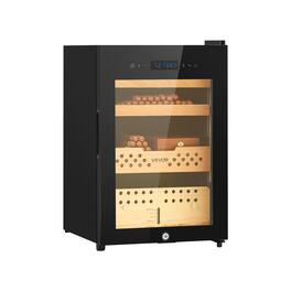 VEVOR - Electric Humidor, 60L, 350 Counts Electric Cigar Humidor Cabinet, Constant Humidity & Temperature Control,3 Layers - Black