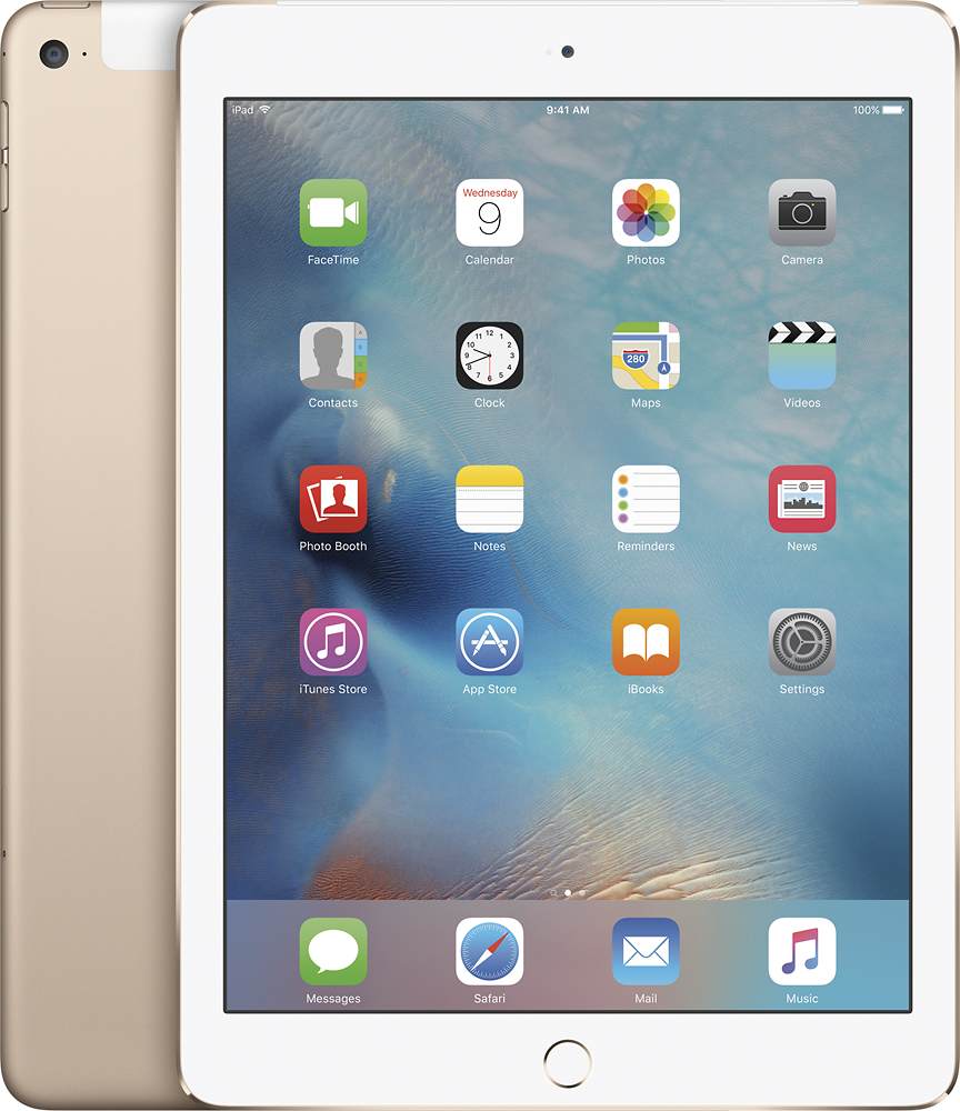 Apple iPad Air 2 Wi-Fi + Cellular 16GB Gold MH2W2LL/A - Best Buy
