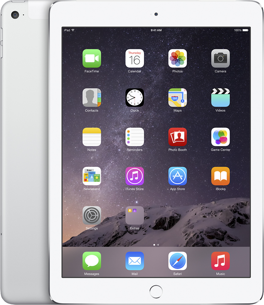 Best Buy: Apple iPad Air 2 Wi-Fi + Cellular 64GB Silver MH2N2LL/A