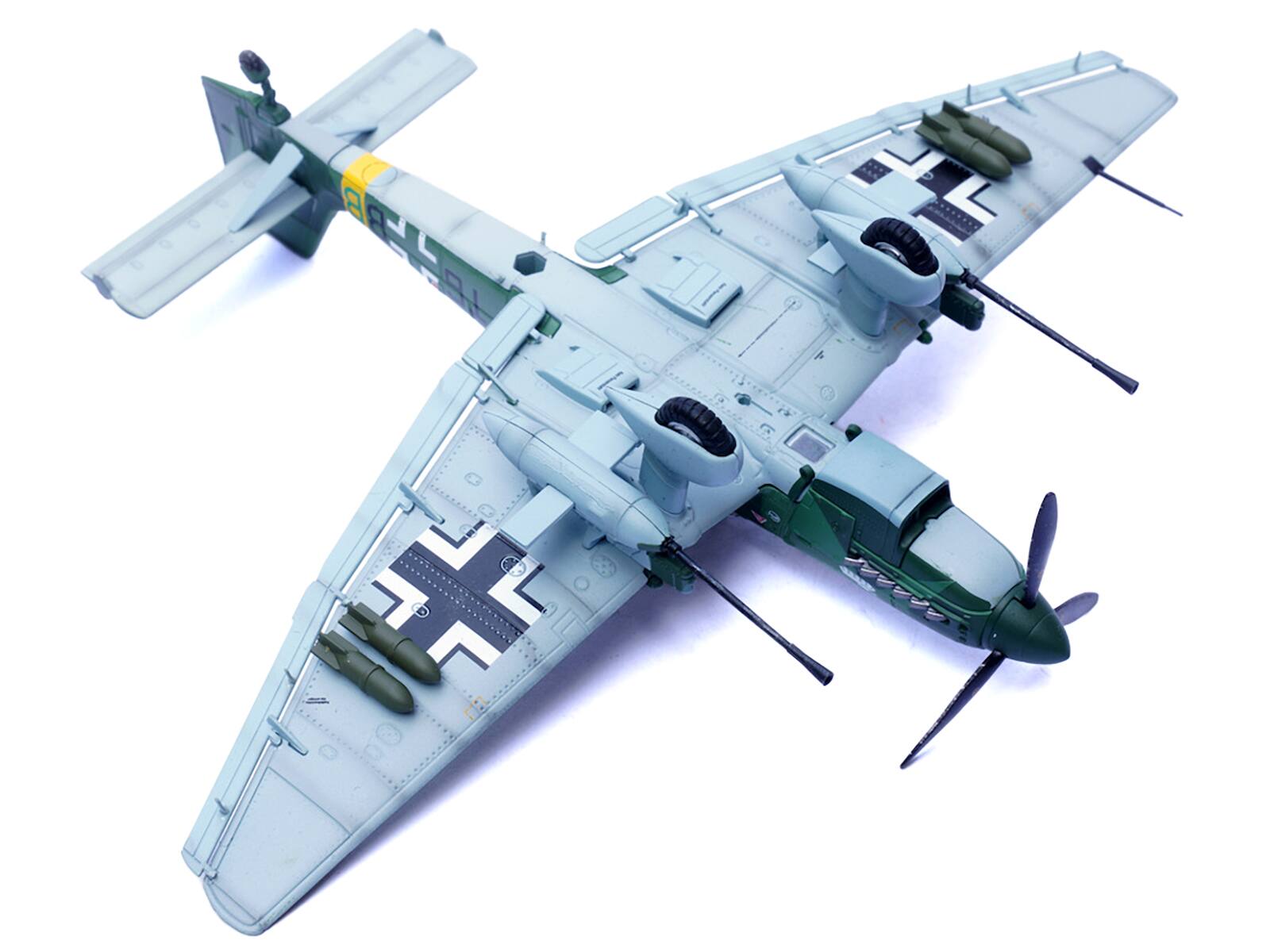 Alt View 5. Panzerkampf - Junkers Ju 87G2 Stuka Bomber Aircraft "Romania" (1944) German Luftwaffe "Wing"Series 1/72 Diecast Model by Panzerkampf.