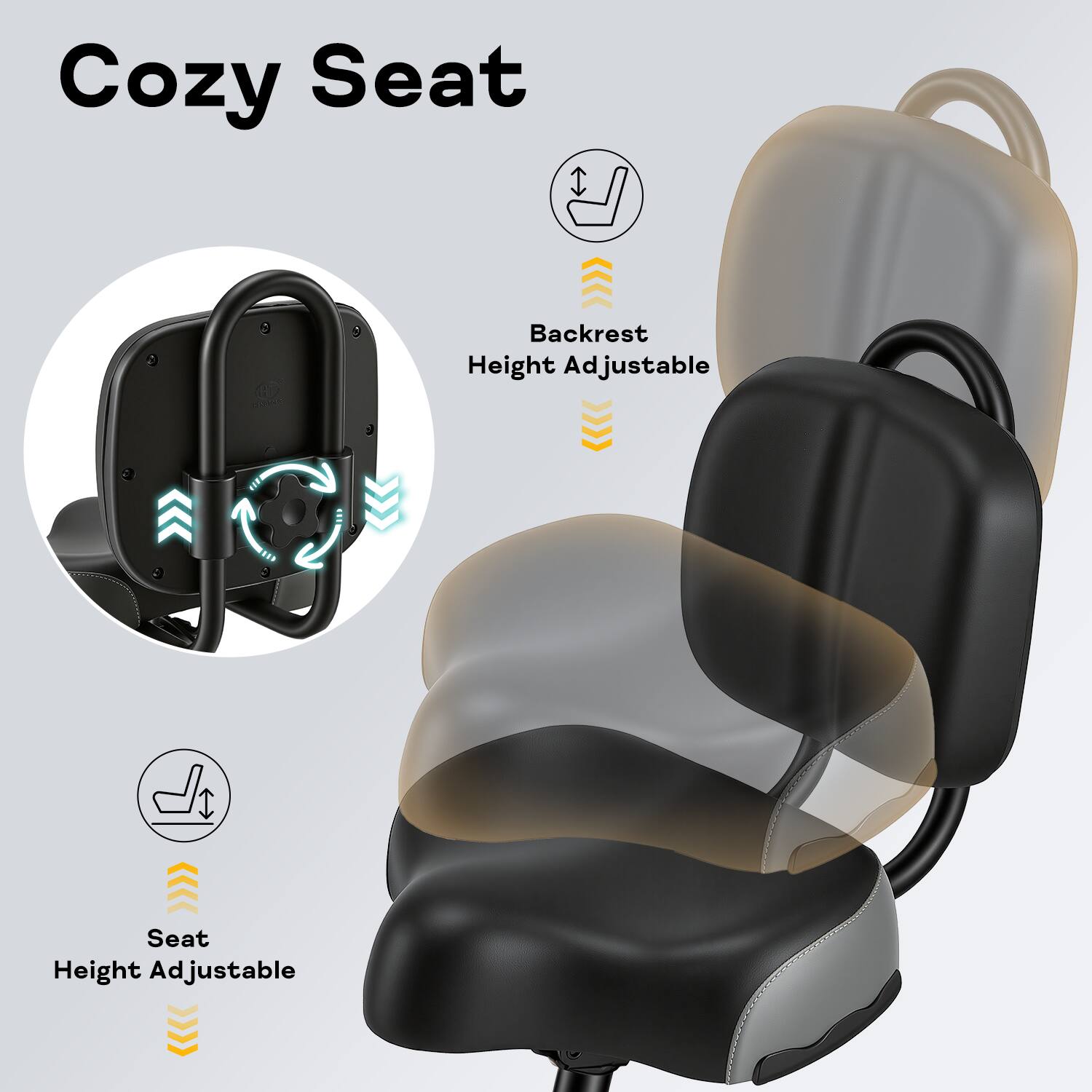 Cozy Seat

- Backrest Height Adjustable
- Seat Height Adjustable