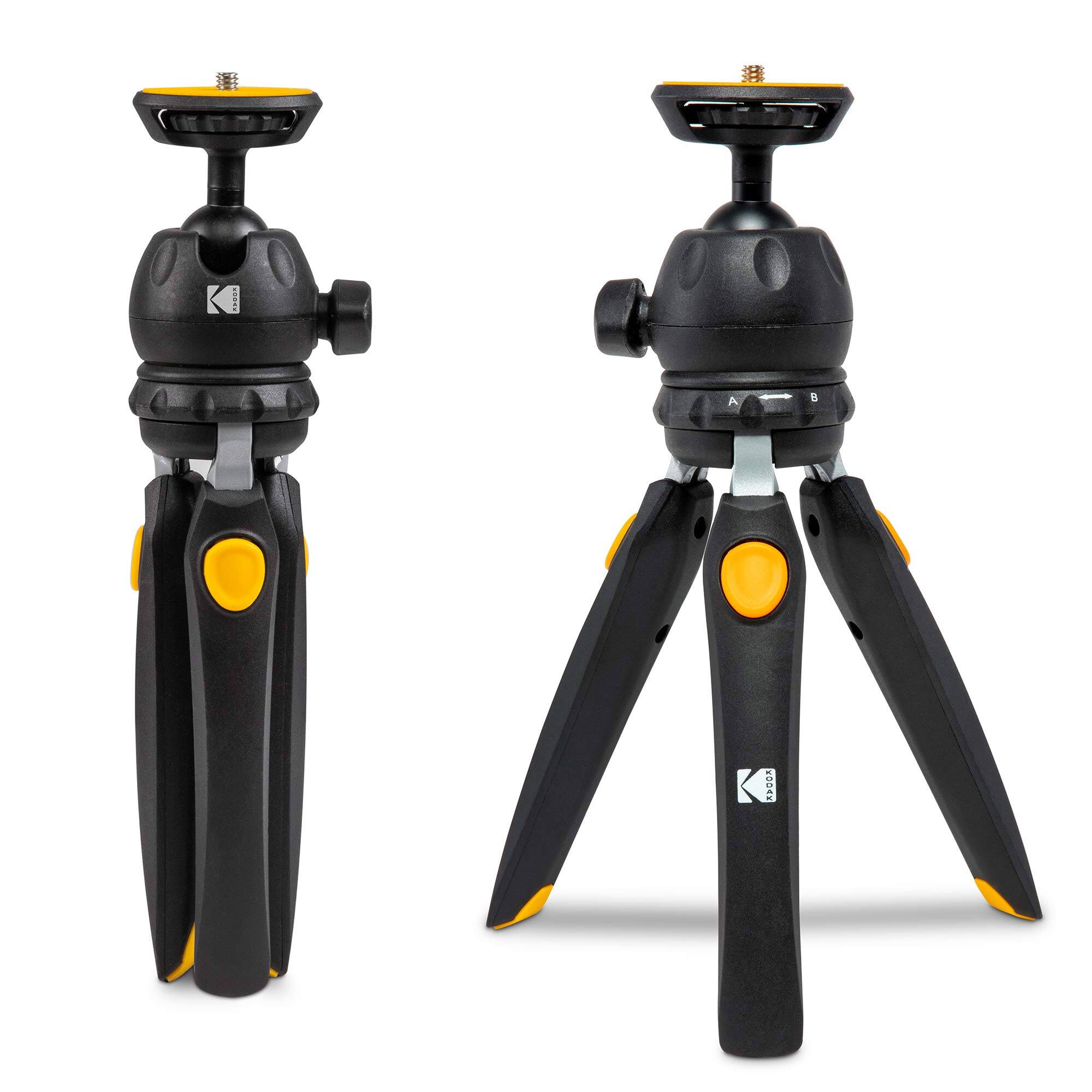 Alt View 1. Kodak - Mini Tripod for Luma Cameras w/ 360° Ball Head, Adjustable Legs & Phone Mount - Black.