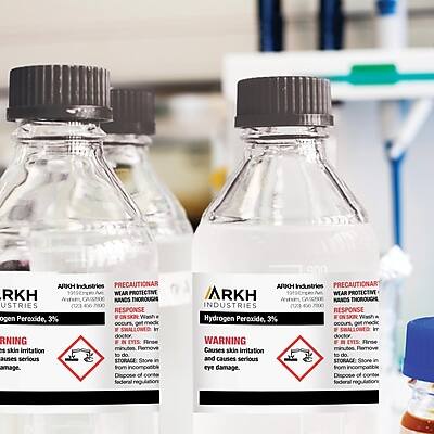 ARKH Industries  
PRECAUTIONARY STATEMENT  
WEAR PROTECTIVE GLOVES AND EYE PROTECTION  
RESPONSE:  
IF IN EYES, Rinse thoroughly with water for 15 minutes. Remove contact lenses if present. Get medical attention.  
IF SWALLOWED, get medical attention.  
IF ON SKIN, Rinse with water.  
CAUTION: Causes skin irritation.  
STORAGE: Store in a cool, dry place.  
DISPOSAL: Dispose of container in accordance with local regulations.  

ARKH Industries  
PRECAUTIONARY STATEMENT  
WEAR PROTECTIVE GLOVES AND EYE PROTECTION  
RESPONSE:  
IF IN EYES, Rinse thoroughly with water for 15 minutes. Remove contact lenses if present. Get medical attention.  
IF SWALLOWED, get medical attention.  
IF ON SKIN, Rinse with water.  
CAUTION: Causes serious eye damage.  
STORAGE: Store in a cool, dry place.  
DISPOSAL: Dispose of container in accordance with local regulations.