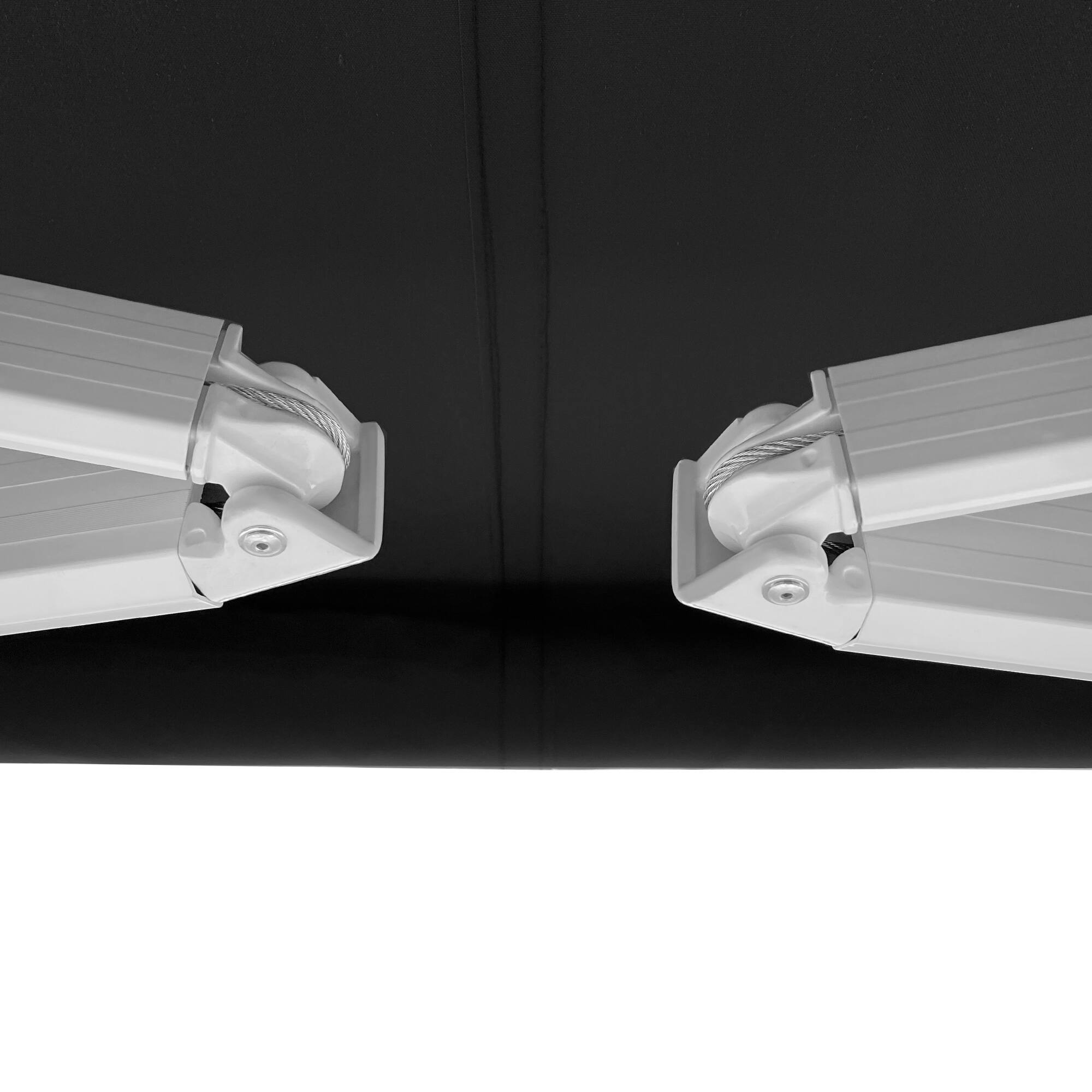 Alt View 5. Outsunny - 8' x 7' Patio Retractable Awning, Manual Exterior Sun Shade Deck Window Cover - Black.