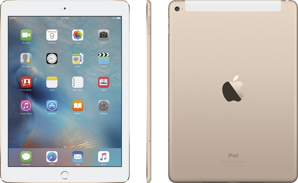 PC/タブレット タブレット Best Buy: Apple iPad Air 2 Wi-Fi + Cellular 64GB Gold MH2P2LL/A