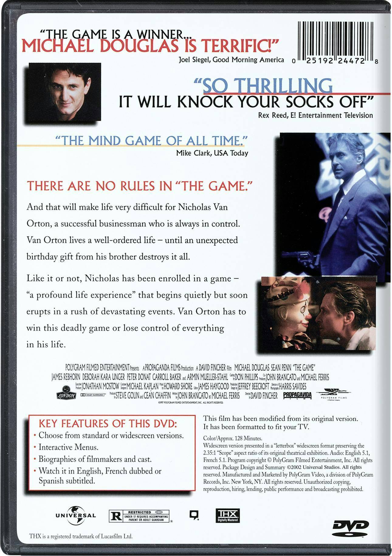 Back. The Game [DVD].