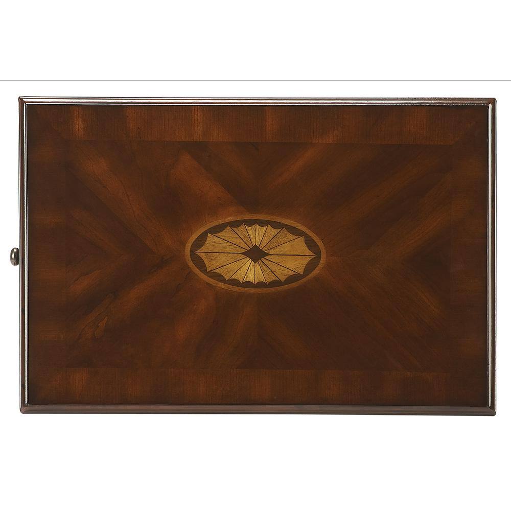 Angle. Starlight Canyon Home - Dark Brown Narrow End Table with Drawers for Living Room - Dark Brown.