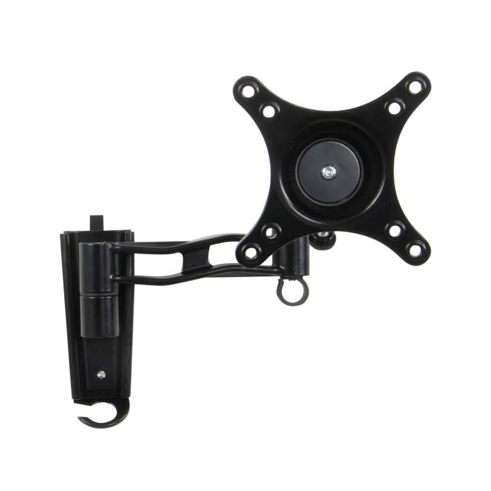 Front. RackSolutions - RackSolutions Universal Monitor Wall Mount Arm, Adjustable with 14" Extension, 75-100mm VESA - Black.