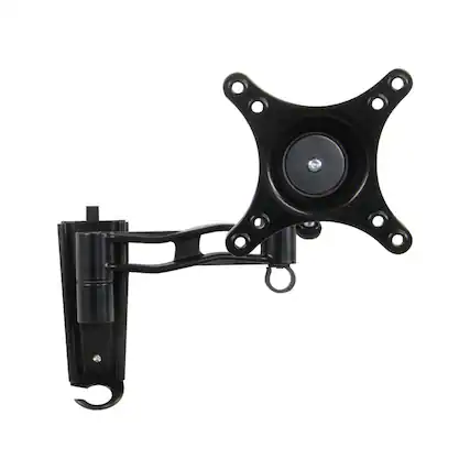 Front. RackSolutions - RackSolutions Universal Monitor Wall Mount Arm, Adjustable with 14" Extension, 75-100mm VESA - Black.