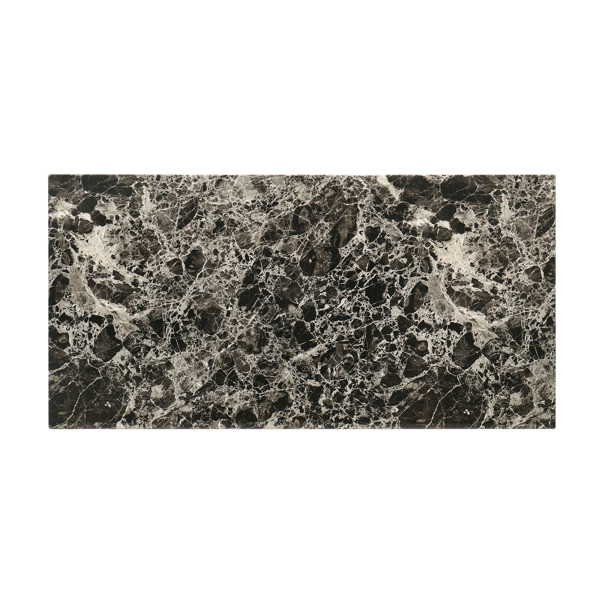 Back. Vaczon - 3-Piece Table Set Solid Wood Legs, Modern Coffee Table with 2 End Tables - Black & White.