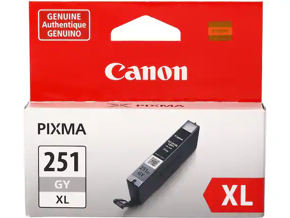 GENUINE Authentique GENUINO
Canon
PIXMA
251 GY XL
Canon 1 CL-251XL
Gray
Canon XL