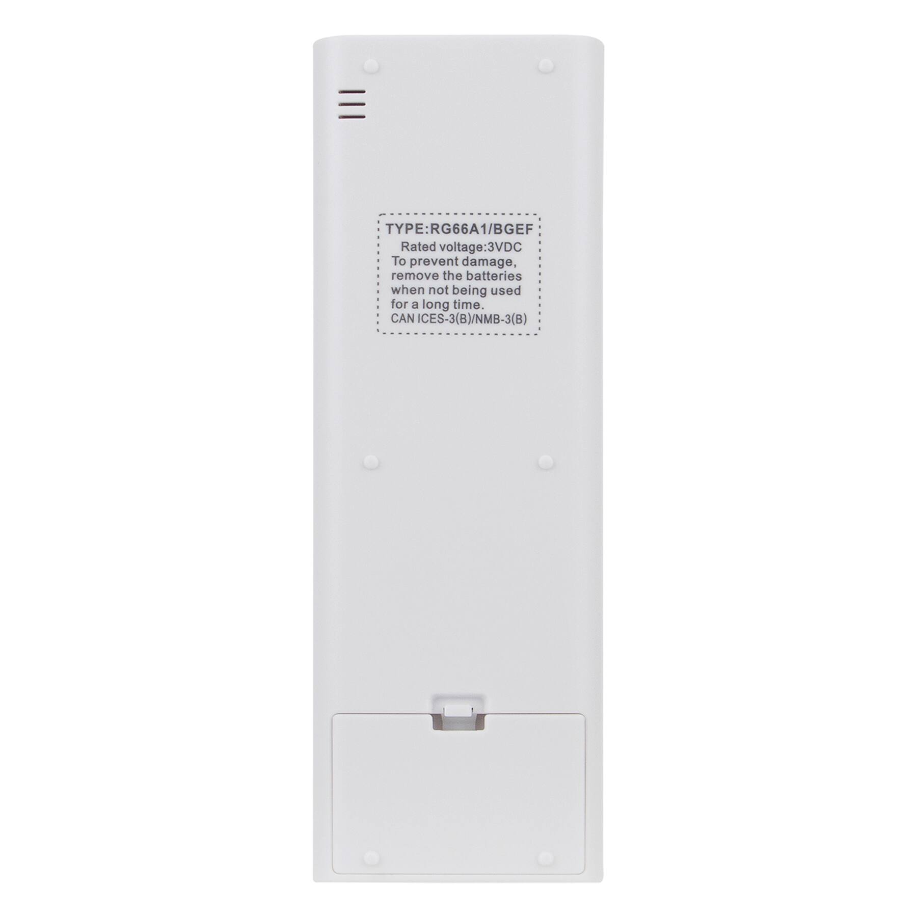 TYPE: RG66A1/BGEF  
Rated voltage: 3VDC  
To prevent damage, remove the batteries when not being used for a long time.  
CAN ICES-3(B)/NMB-3(B)