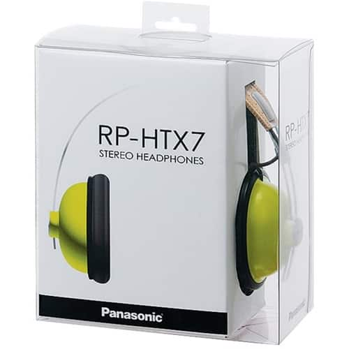 Best Buy: Panasonic Over-the-Ear Headphones Green RP-HTX7-G1