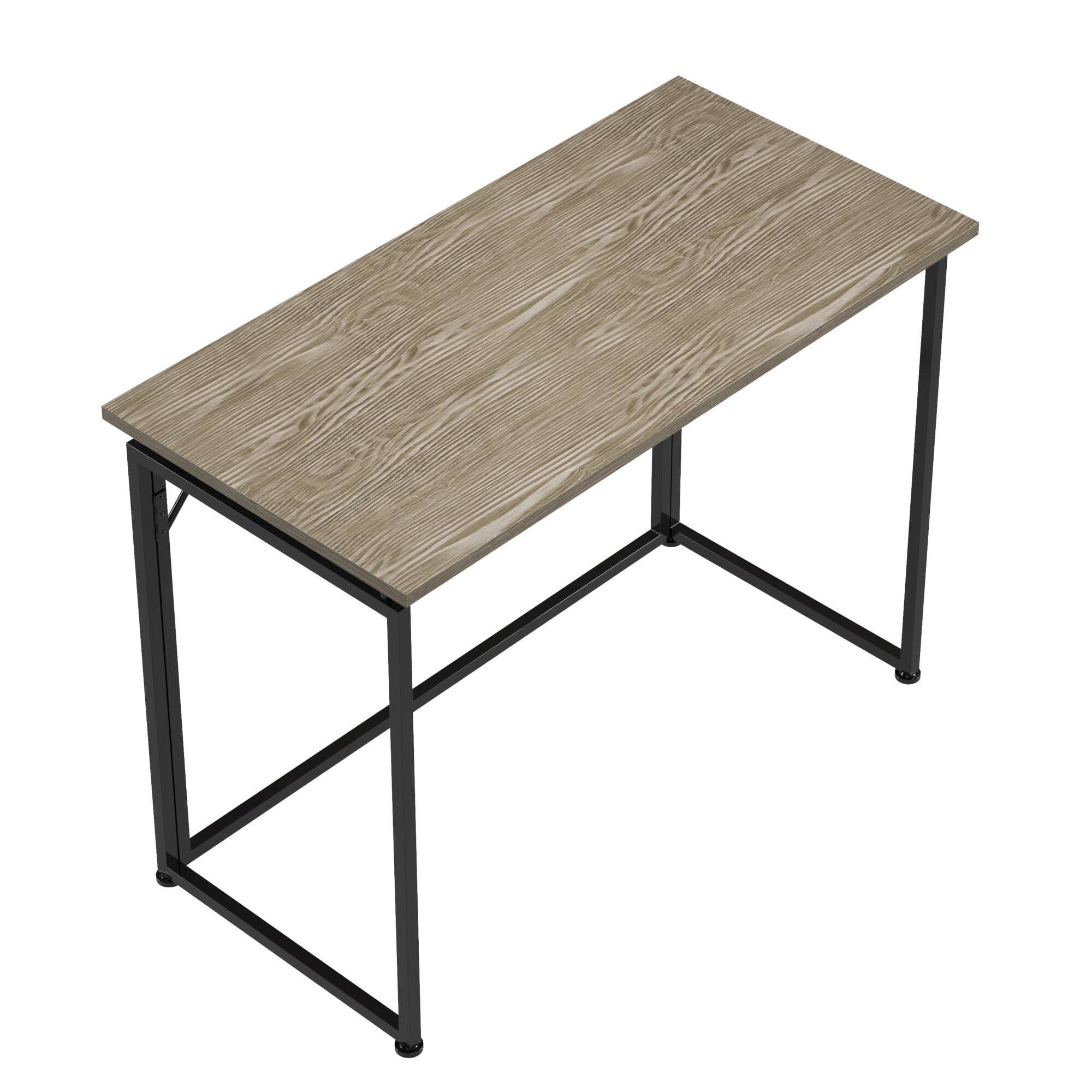 Alt View 5. GOODSILO - Compact Foldable Desk with Sturdy Steel Frame for Small Spaces - Gray.