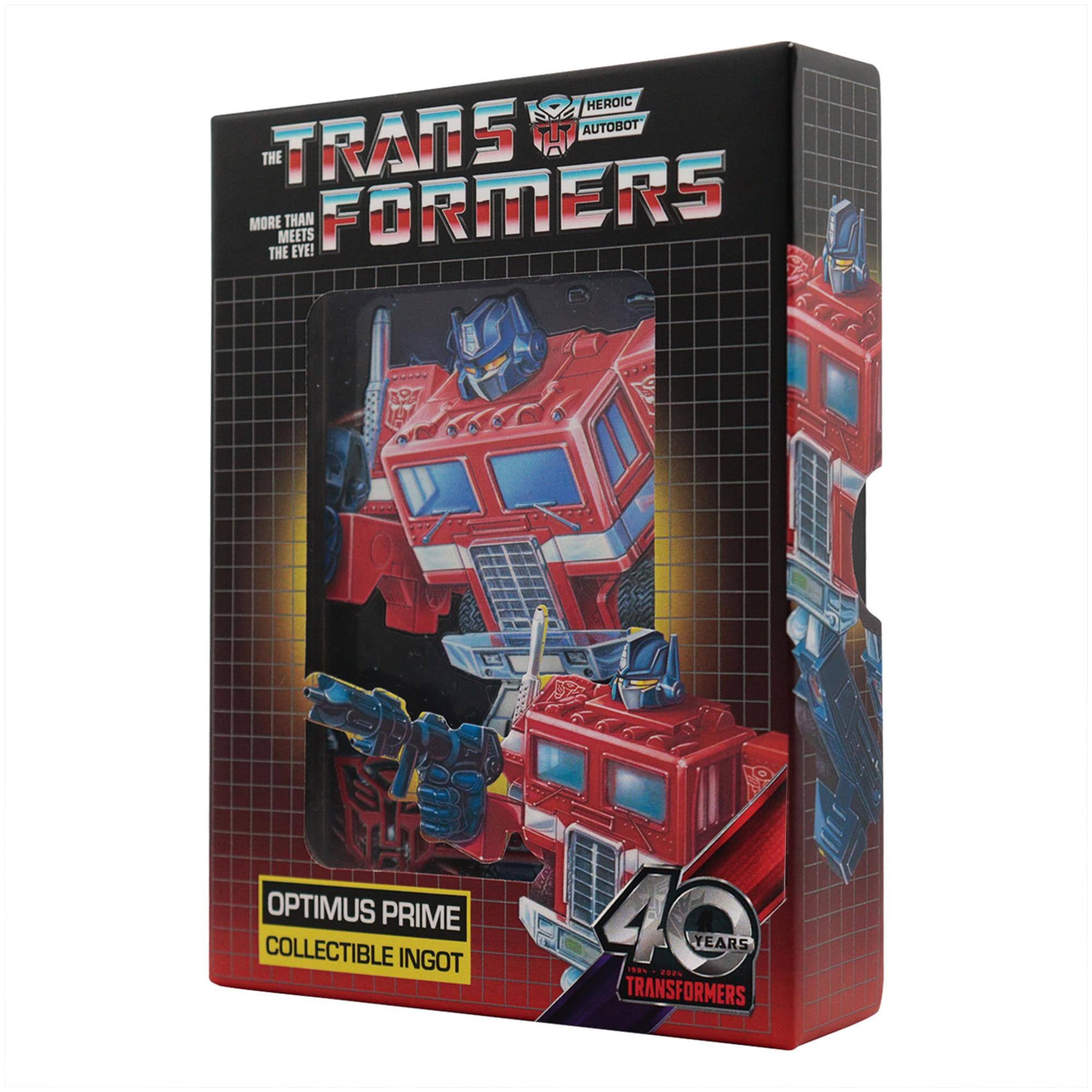 Heroic Autobot Transformers: The More Than Meets the Eye! Optimus Prime Collectible Ingot 40 Years Transformers