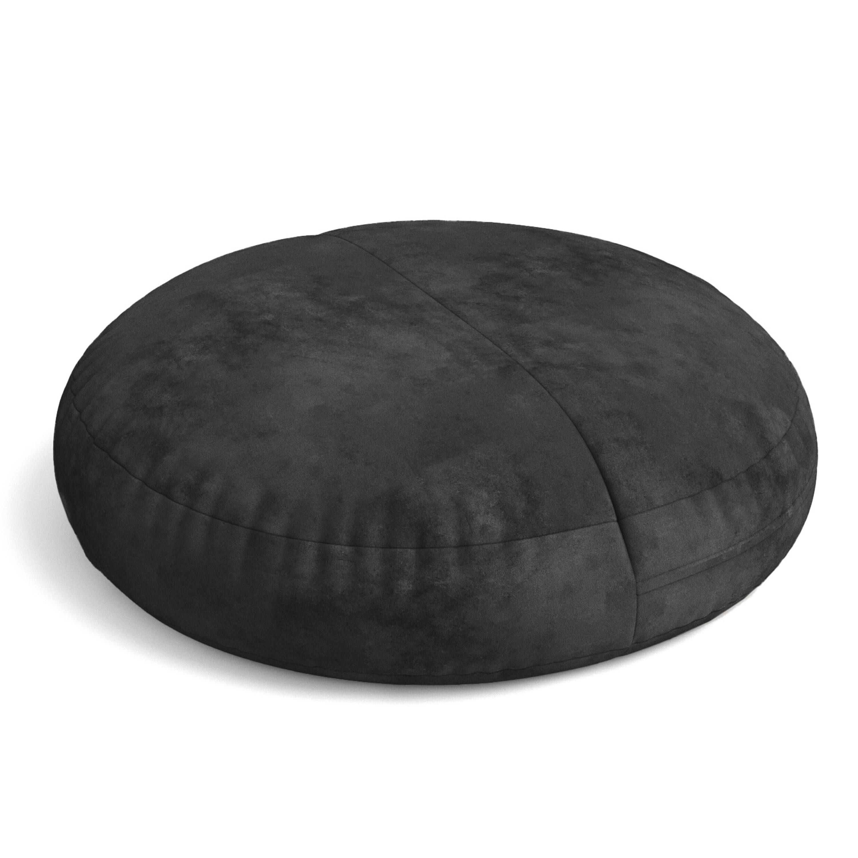 Angle. Jaxx - Jaxx Cocoon 4 Foot Bean Bag Chair and Crash Pad, Black - Black.