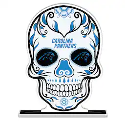 Carolina Panthers 10" Sugar Skull Standee