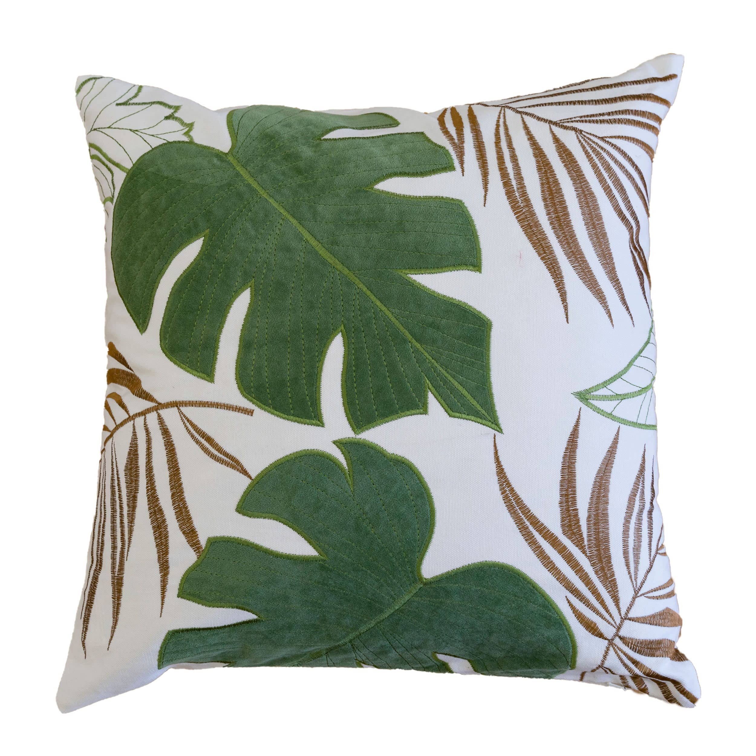 TinyHomie - Autumn Vibes Leaf Accent Pillow - Green