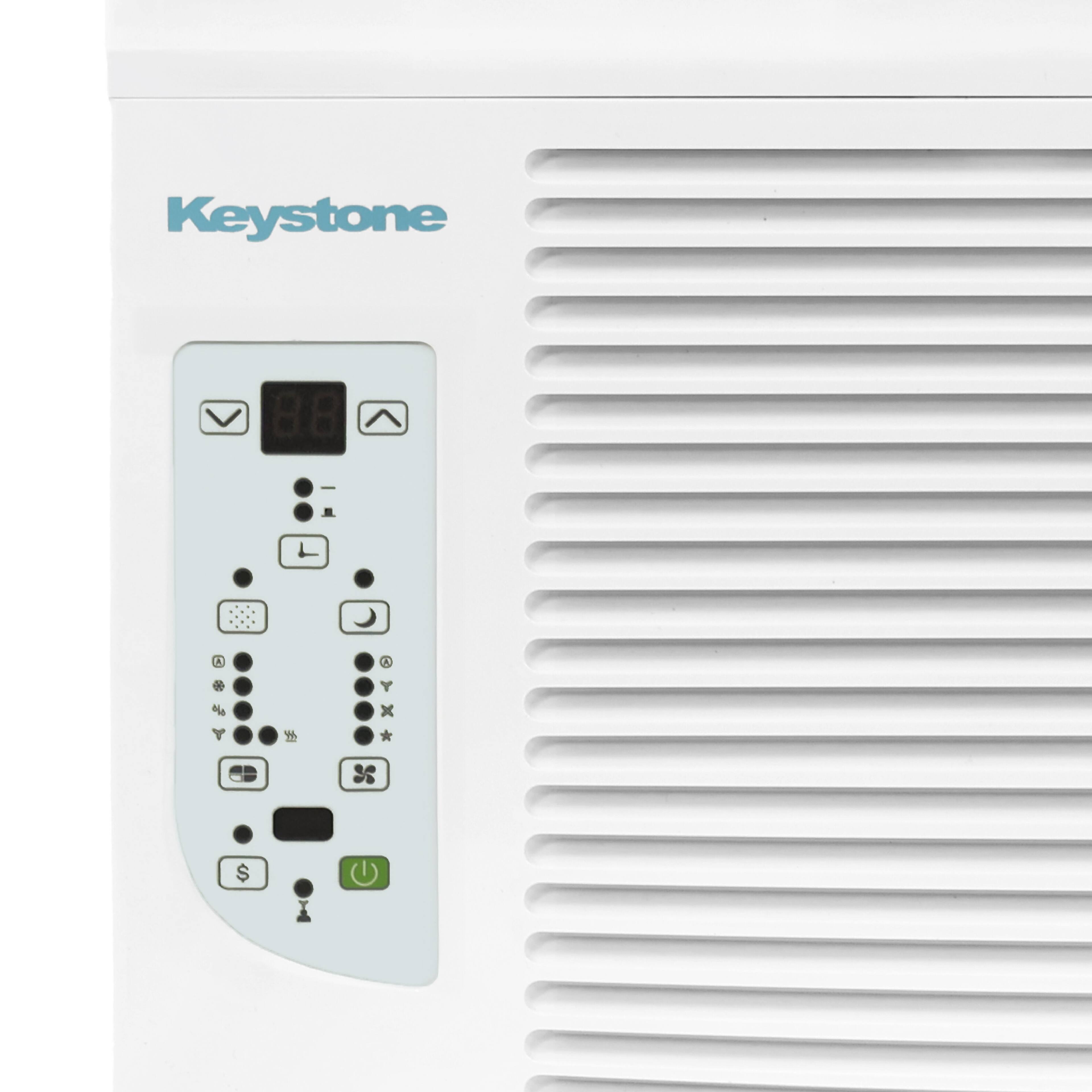 Alt View 5. Keystone - Keystone 12,000/11,600 BTU 230V Window Air Conditioner with 11,000 BTU Supplemental Heat Function - White.