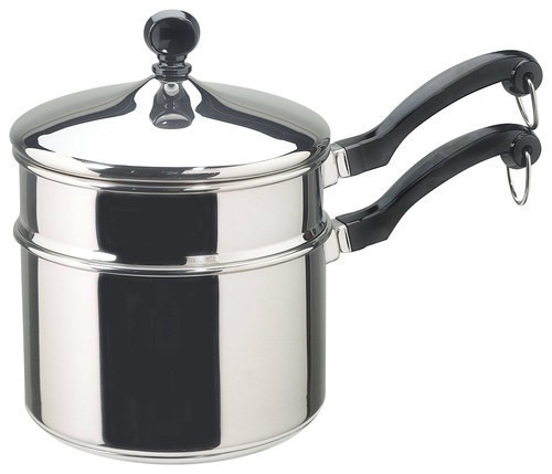 Range Kleen 3-Piece 3-Quart Sauce Pan with Lid, Steamer and Double Boiler  Insert