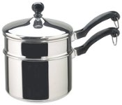 American Kitchen 2-quart Premium Stainless Steel Saucepan with Double  Boiler Insert and Cover