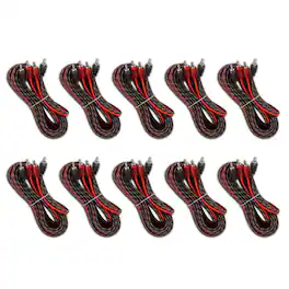 DS18 Audio - Level 1 RCA Interconnect Cable, 16 ft (10-Pack)