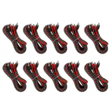 Front. DS18 Audio - Level 1 RCA Interconnect Cable, 16 ft (10-Pack).