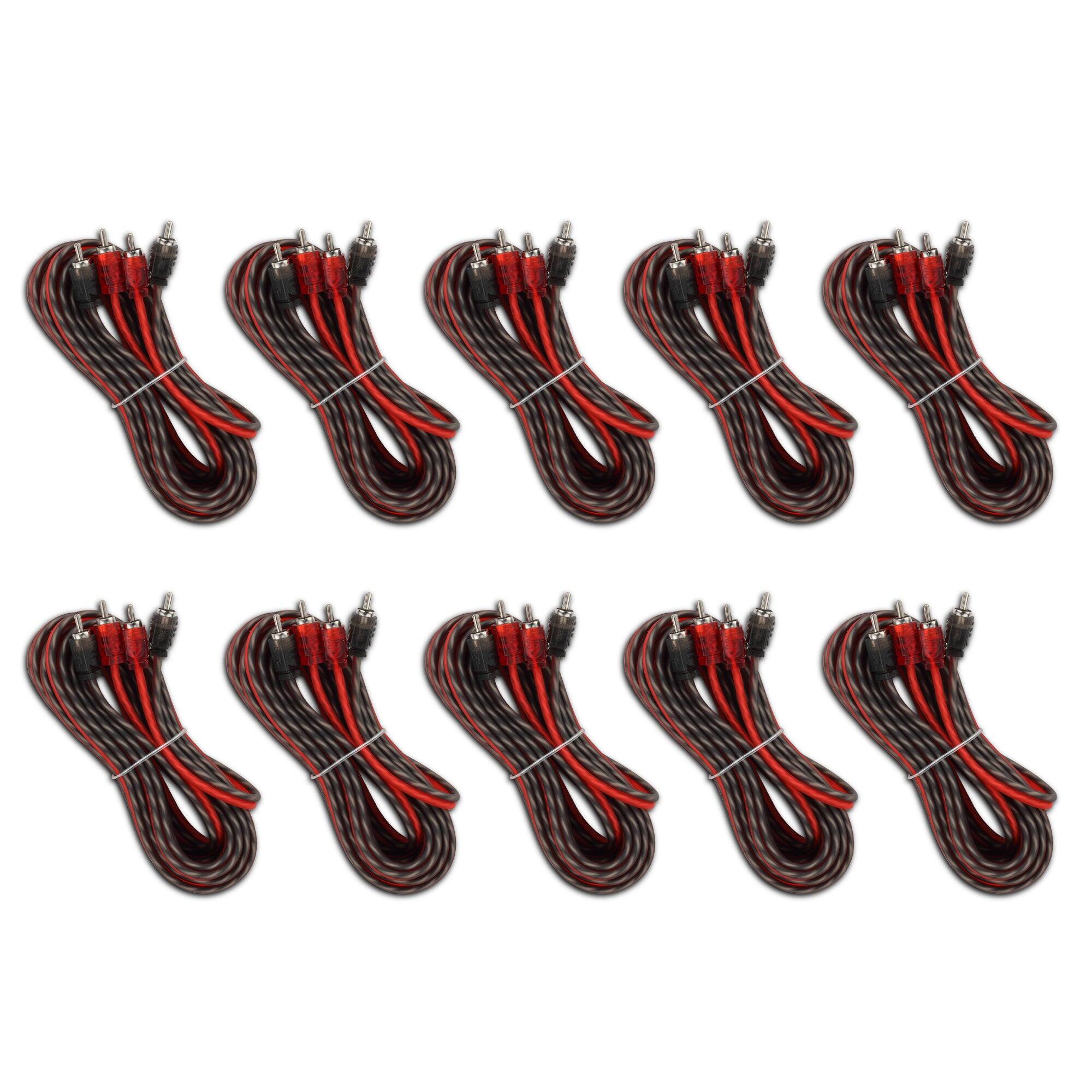 Front. DS18 Audio - Level 1 RCA Interconnect Cable, 16 ft (10-Pack).