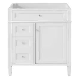 Boyel Living - 30 Inch Bathroom Vanity Cabinet Only No Sink Green 2 Drawers and Tip Out DrawerWhite - White