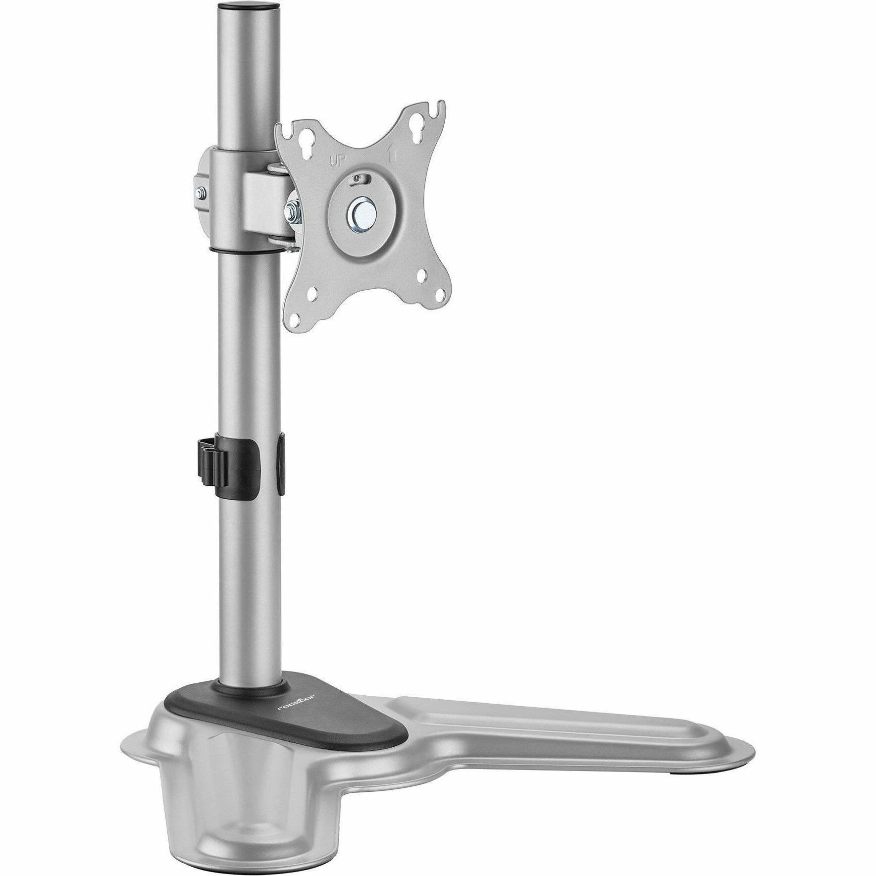 Alt View 4. Rocstor - Rocstor ErgoReach Mounting Pole for Monitor, Display - Silver - Height Adjustable - 1 Display(s) Supported - 17" to 32" - Silver.