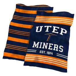 Logo Brands - UTEP Miners 60'' x 70'' Plush Colorblock Blanket - Multicolor