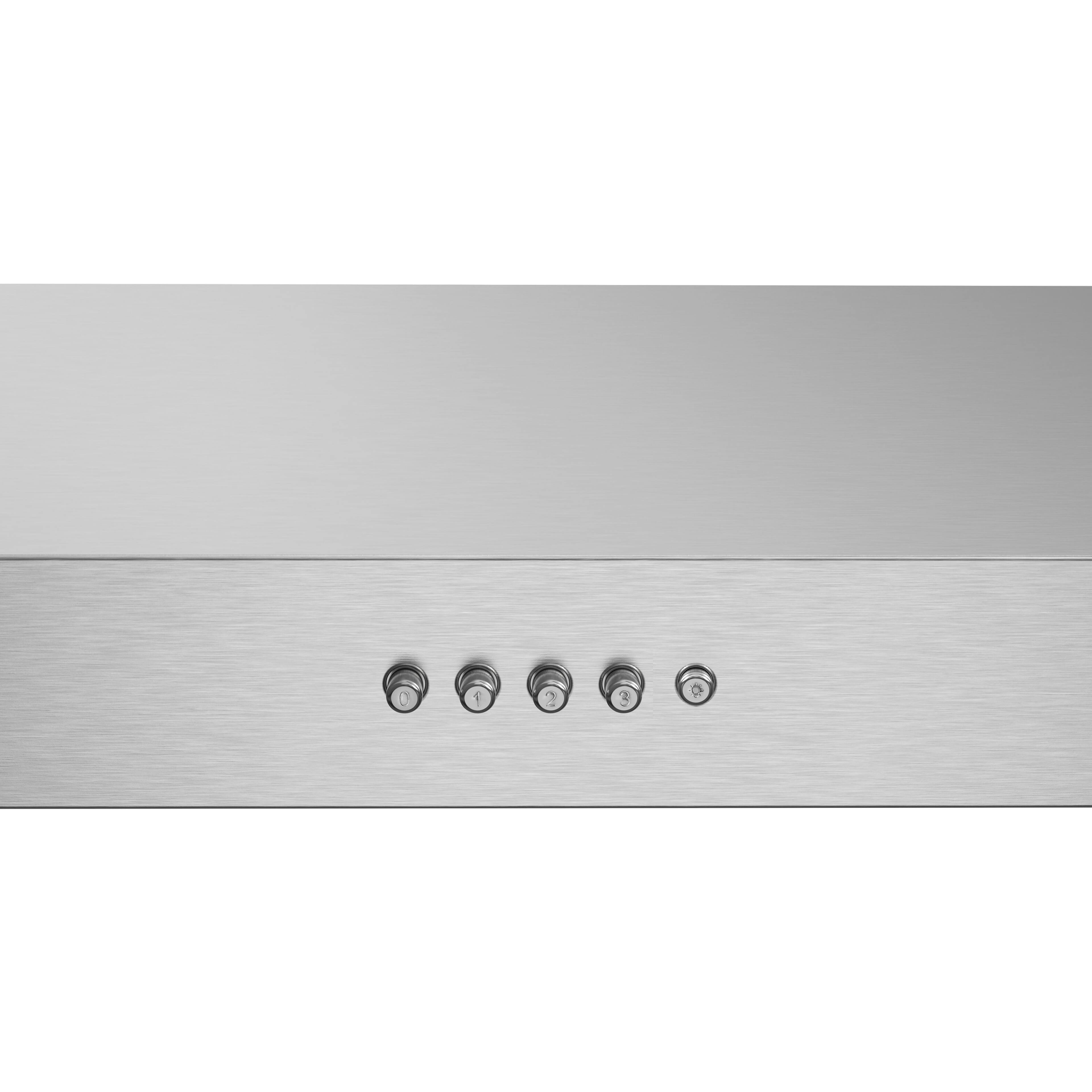 Alt View 5. Streamline - 36 in. Ostiglia Ductless Undermount 165 CFM Range Hood, Mesh Filters, Push Button Control, LED Lights - Brushed Stainless Steel.