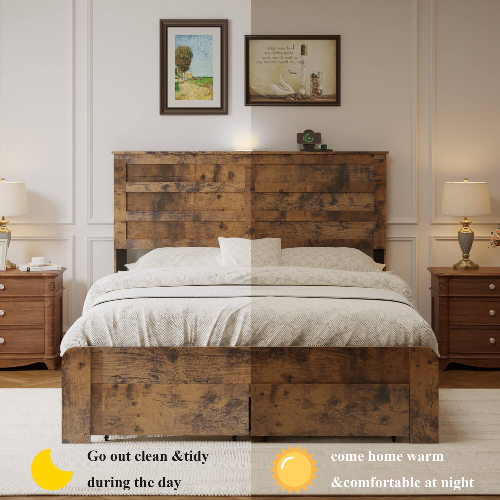 Go out clean & tidy during the day  
come home warm & comfortable at night